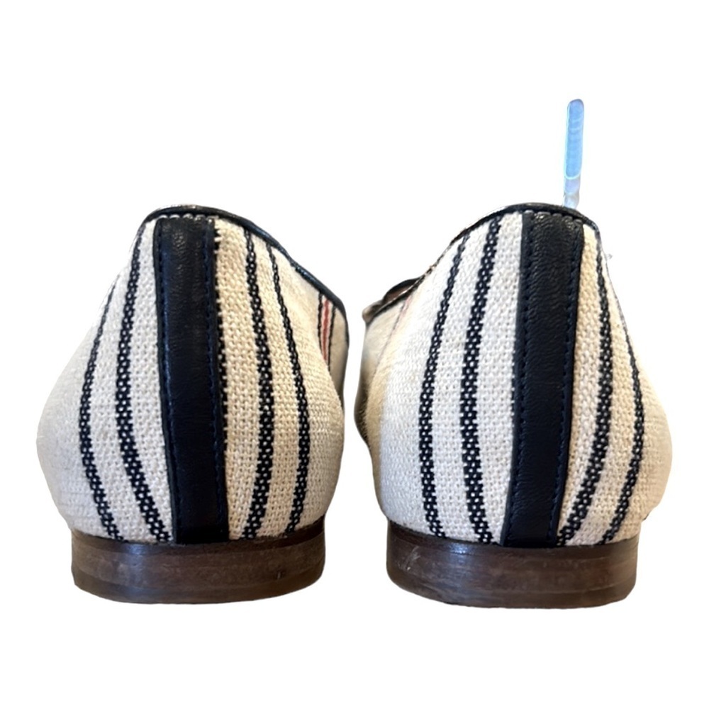 J. Crew Cleo Striped Canvas Loafers Bow Detail Women’s Size 6.5 Preppy Nautical - Picture 6 of 9